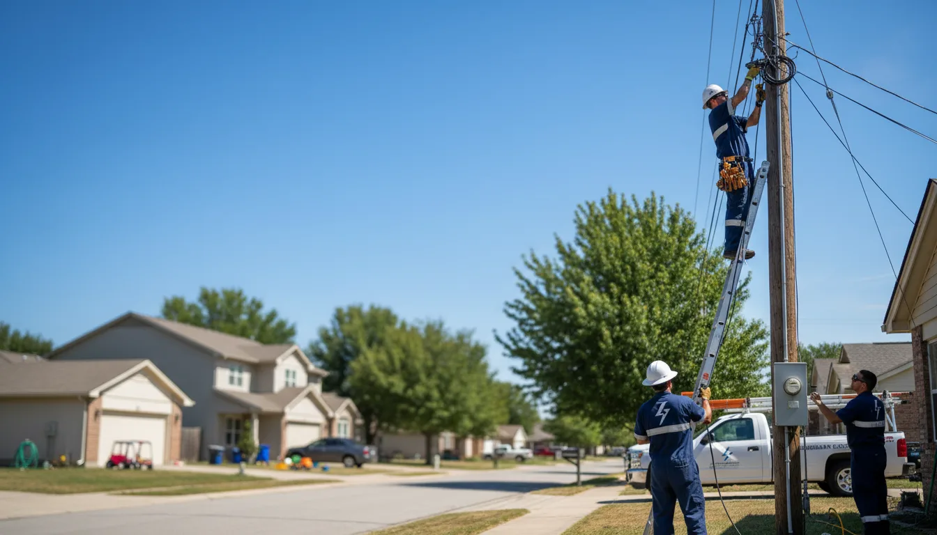 Residential electrician providing installation services in West Liberty, IL
